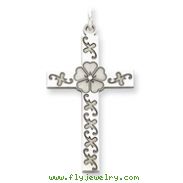 Sterling Silver Laser Designed Cross Pendant