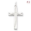 Sterling Silver Laser Designed Cross Pendant