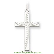 Sterling Silver Laser Designed Cross Pendant