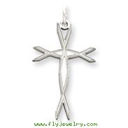 Sterling Silver Laser Designed Cross Pendant