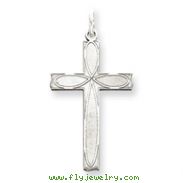 Sterling Silver Laser Designed Cross Pendant