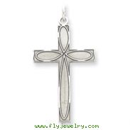 Sterling Silver Laser Designed Cross Pendant