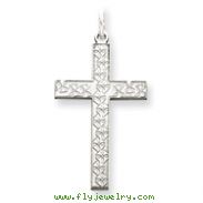 Sterling Silver Laser Designed Cross Pendant