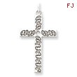 Sterling Silver Laser Designed Cross Pendant