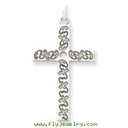 Sterling Silver Laser Designed Cross Pendant