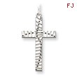 Sterling Silver Laser Designed Cross Pendant