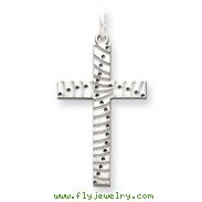 Sterling Silver Laser Designed Cross Pendant