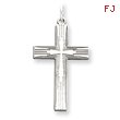 Sterling Silver Laser Designed Cross Pendant