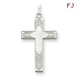 Sterling Silver Laser Designed Cross Pendant