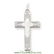 Sterling Silver Laser Designed Cross Pendant