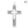 Sterling Silver Laser Designed Cross Pendant