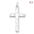 Sterling Silver Laser Designed Cross Pendant