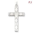 Sterling Silver Laser Designed Cross Pendant