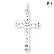 Sterling Silver Laser Designed Cross Pendant