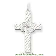 Sterling Silver Laser Designed Cross Pendant