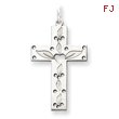 Sterling Silver Laser Designed Cross Pendant