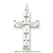 Sterling Silver Laser Designed Cross Pendant