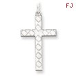 Sterling Silver Laser Designed Cross Pendant