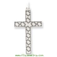 Sterling Silver Laser Designed Cross Pendant