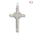 Sterling Silver Laser Designed Cross Pendant