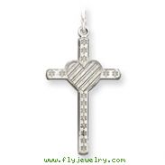 Sterling Silver Laser Designed Cross Pendant