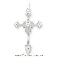 Sterling Silver Laser Designed Cross Pendant