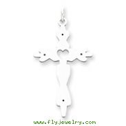 Sterling Silver Laser Designed Cross Pendant