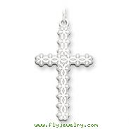 Sterling Silver Laser Designed Cross Pendant