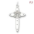 Sterling Silver Laser Designed Cross Pendant