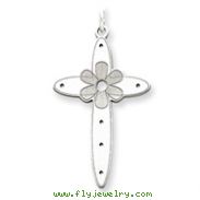 Sterling Silver Laser Designed Cross Pendant