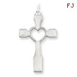 Sterling Silver Laser Designed Cross Pendant