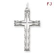 Sterling Silver Laser Designed Cross Pendant