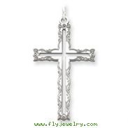 Sterling Silver Laser Designed Cross Pendant