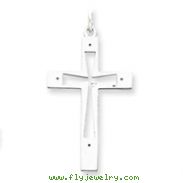 Sterling Silver Laser Designed Cross Pendant