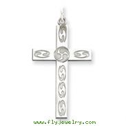 Sterling Silver Laser Designed Cross Pendant