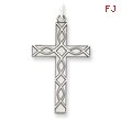 Sterling Silver Laser Designed Cross Pendant