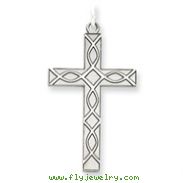 Sterling Silver Laser Designed Cross Pendant