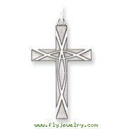 Sterling Silver Laser Designed Cross Pendant