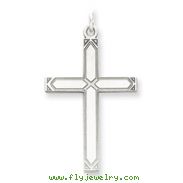 Sterling Silver Laser Designed Cross Pendant