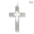 Sterling Silver Laser Designed Cross Pendant