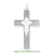 Sterling Silver Laser Designed Cross Pendant