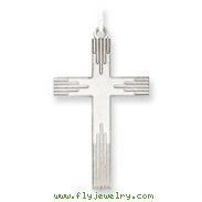 Sterling Silver Laser Designed Cross Pendant