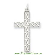 Sterling Silver Laser Designed Cross Pendant