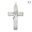 Sterling Silver Laser Designed Cross Pendant