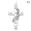 Sterling Silver Laser Designed Cross Pendant