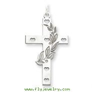 Sterling Silver Laser Designed Cross Pendant