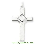 Sterling Silver Laser Designed Cross Pendant