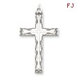 Sterling Silver Laser Designed Cross Pendant