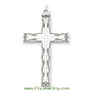 Sterling Silver Laser Designed Cross Pendant