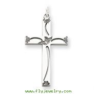 Sterling Silver Laser Designed Cross Pendant